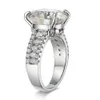 Anneaux de mariage Serenty Day réel D couleur 10 carats bague de mariage complète pour les femmes S925 en argent Sterling plaqué 18K or blanc bijoux fins 231124