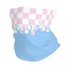 Schals Rosa Kariert Blau Hip Hop Y2K Bandana Halsbedeckung Bedruckte Flammen Magischer Schal Kopfbedeckung Outdoor-Sport Unisex Erwachsene Atmungsaktiv