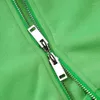 Giacche da donna Autunno retrò colore verde Zip Up Felpe con cappuccio corte Donna Harajuku Versione coreana Felpe con cappuccio a maniche lunghe