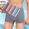 MUITAS PONTAS 4PCS Sexy calcinha masculina boxershorts roupas íntimas confortáveis ​​respiráveis ​​para casas de casa gay shorts masculinos calecon