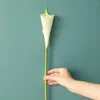 Decorative Flowers PU Real Touch Calla Lilies Artificial Bouquet For Home Decor Garden Wedding Fake Plants Garland Material