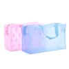 Storage Bags 1PC Waterproof PVC Cosmetic Bag For Women Floral Transparent Wash Creative Home Outing Compressed Shower