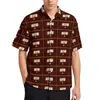 Herren Freizeithemden Bibliotheksdruck Hemd Bücherregal Urlaub Lose Hawaii Stilvolle Blusen Kurzarm Custom Oversize Kleidung