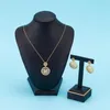 Halskette Ohrringe Set Traditioneller Schmuck Goldfarbe Für Frauen Brida Marokko