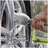 Entretien de la peinture intérieure de la voiture 9 pièces Kit de nettoyage de lavage serviettes en microfibre brosse de détail éponge jante gant de lavage tampons de polissage Detai Dhomi