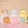 Animais de pelúcia de pelúcia Novo gordo kawaii urso de urso coelho pinguim piggy Dinosaur Pillow Toys Crega de cadeira de boneca de animais macia