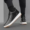 Dress Shoes Men Genuine Leather Casual Sneakers Skateboard Comfortable Platform Male Footwear Height Increase Insole 68 231127
