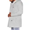 Vestes pour hommes mi-longueur hommes manteau ample épais chaud double boutonnage à capuche avec poches mi-longueur ajustement pour l'automne