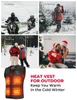 Heren Donsparka's KEMIMOTO Winter Warm Verwarmd vest voor heren Motor Verwarmd vest USB Elektrische verwarming Smart Vest Voor Skiën Vissen Voor buiten 231127