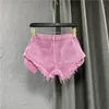 Femmes Shorts Femmes Skinny Taille Basse Sexy Slim Vacances Collège Été Denim En Détresse Jeune Feminino Pantalon Poches Gland 230426