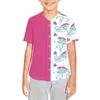 Camisas casuais masculinas Polinésia Tribal Fijian Totem Tattoo Fiji imprime infantil camisola de beisebol time time uniforme pee da liga escolar de férias