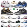 2024 Jumpman 3s Basketball Shoes Mens Trainers Outdoor Sports Sneakers 3 Rust Pink Pine Green Cool Grey UNC Court Purple Laser Orange Cardinal Hall Of Fame