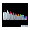 Bouteilles d'emballage Bouteille d'huile vide compte-gouttes en plastique pour E Cig Ejuice Eliquid L 5 ml 10 ml 15 ml 20 ml 30 ml 50 ml 100 ml 120 ml avec sécurité enfant Dhy8M