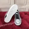 Zapatillas de deporte con plataforma de diseñador para hombre y mujer, zapatos cómodos de cuero, color blanco y negro, novedad