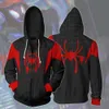 Carl – sweat à capuche Spider Man pour hommes, univers parallèle, petit manteau noir, imprimé en 3D, Cosplay Anime