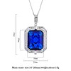 Hängen Vintage 16 20mm Emerald Sapphire Paraiba Tourmaline Pendant Necklace For Women Gemstone Lab Diamond Cocktail Party Fine Jewelry