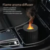 Umidificatori Umidificatore Diffusore di aromi a fiamma portatile USB Ultrasuoni Cool Mist Maker Fogger Umidificatore d'aria Purificatore con luce per auto Casa 230427