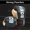 Luvas esportivas Luvas de boxe para crianças e adultos Muay Thai Boxe Sanda Equipamento Luta gratuita Artes marciais Kick Boxing Training Glove Training 231127