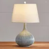 Lampy stołowe ceramiczne sypialnia sypialnia nocna 2023 Minimalistyczna el Creative American Modern Fashion Study