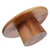 Dinnerware Sets Wood Cake Dessert Stand Tabletop Retail Display Riser Round Rustic Holder Tray Wooden Serving Platter Centerpiece