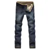 Jeans da uomo moda vita alta slim fit quattro stagioni indossa comfort denim elasticizzato gamba dritta streetwear rilassato