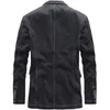 メンズスーツブレザーデニムジャケットビジネスカジュアルジャケットクラシックジャケットコート高品質のファッションメンブレザーサイズS4XL 230427