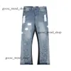 Gall Depts Ery Jeans Designer Herenbroeken Mode Gat Splash Inkt Graffiti Print Gewassen Doek High Street Luxe Damesbroek Casual Grote maten 611 517
