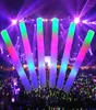 Décoration de fête 20pcs LED éponge en mousse colorée Glowsticks Glow Sticks Concert Anniversaire Club Cheer Fournitures Light Stick7855647