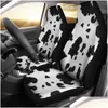 Housses de siège de voiture Ers Cow Farmer Ensemble de 2 avant et Suv Protecteur personnalisé Accessoire Drop Delivery Mobiles Motos Intérieur Accessori Dhs27