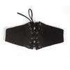 Cinture corsetti larghi in fux in pelle in pelle slittamento cinghia di cintura femminile elastico e elastico vita alta versatile per quotidianamente bustier