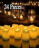 24PC LED Flameless Tea Light Tealight Tealight Candle Wedding DecoratoryBattery2103109658285