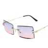 New Frameless Cut Edge Square Sunglasses For Women's Fashion, Popular On The Internet, Street Photos, Ocean Films, Small Frame Sunglasses,