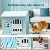 Pens Foldable Pet Dog Cage Outdoor Pet House Weatherproof Dog Kennel Cat Nest Tent Shelter For Dog Cat Security Guard Easy to Install