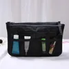 Cosmetische tassen Tote Bag voor vrouwen Dubbele ritsopslag Make -up Toiletartikelen Grote Nylon Travel Kit Insert Organisator Beauty