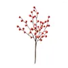 Decorative Flowers Artificial Berries Stems Fake Plant Branches DIY Crafts Foam Simulation Flower Christmas Year Party Home Decor Ornaments