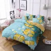 Bedding sets Kids Bedding Set Summer Fruit Pineapple 3D Printing Microfiber Duvet Cover Child Quilt Cover Cute Cartoon Bedspread Bed Set 150 230427