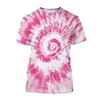 Men's T Shirts Summer Colorful Tie Dye 3D Print T-Shirts Streetwear Men Women Fashion Short Sleeve Shirt O-Neck Kids Tees Tops Clothing