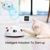 Toys Smart Cat Teaser Stick Szybka Pióro Automatyczna bieganie wirownowanie Cat Interactive Toys Pet Play Training Scratching Urządzenie