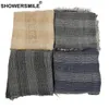 Halsdukar Showersmile Scarf Men Autumn Winter British Style Mens Scarves Patchwork Khaki Black Grey Navy Male Scarf 180cm*110cm 231127