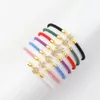 Chaîne pavée de Zircon AZ lettre initiale Bracelets pour femme, corde réglable colorée, bracelet à breloques, bijoux cadeau 231124