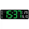 Wall Clocks 13in Digital Clock Automatic Brightness Dimmer Electronic LED 10 Speed Control With Remote Living Room Decoration