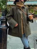 Kurtki damskie płaszcz dla kobiet 2023 Corduroy Splat-Down-Down kołnierz stały kolor vintage luźna luźna kurtka z długim rękawem