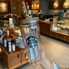 Новые креативные кружки Starbucks (напитки), розовый вишневый цвет, медведь Мейсон, большая вместимость, двойное стекло с чашкой-непроливайкой, кофейная кружка, подарок