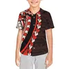 Men's Casual Shirts Polynesian Tribal Tongan Totem Tattoo Tonga Prints Kids Baseball Jersey T Hipster Plain Hip Hop Uniforms Holiday Beach