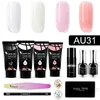 Nail Gel 30g VENALISA Acrylic Gel VIP Kit Clear Camouflage Color Crystal Poly Nail Gel Fast Buildling UV LED Gel Slice Brush Nail Form 231127