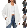 Chaquetas de mujer para mujer Cardigan de punto de gran tamaño Frente abierto Manga larga Chaqueta casual 2023 Abrigo de otoño Elegante Oficina Lady Suéteres Coatigan