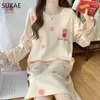 Kvinnors sömnkläder Sukae Spring Autumn Faxu Bomull Women Nightrowns Casual Sleep Tops Long Hermes Sleep -shirt Leisure Girls Cartoon