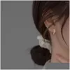 Jewelry Stud Earrings 925 Sterling Sier Fashion Sweet Tiny T-Shaped Diamon Ear Buckle Exquisite Diamonds Gift For Girls Kids Lady Drop Dhxpz