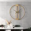 Wanduhren, minimalistische Uhr, Metall, digital, nordisch, groß, leise, ästhetisch, Wohndesign, zum Aufhängen, Saat-Dekor