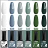 Nail Art Kits 6Pcs Blue Green Series Gel Polish Set Winter Colors Semi Permanent Varnish Soak Off UV LED Manicure Kit